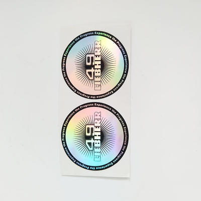 Hat Cap Sticker Round Glossy Hologram Silver Gold Snapback LBD Laser